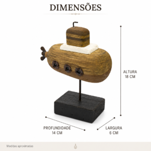 Alternative view of ESCULTURA DE MADEIRA SUBMARINO -P