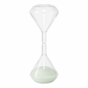 Ampulheta em Vidro Fumê com Areia Branca 15 Minutos | Objeto Decorativo Sofisticado
