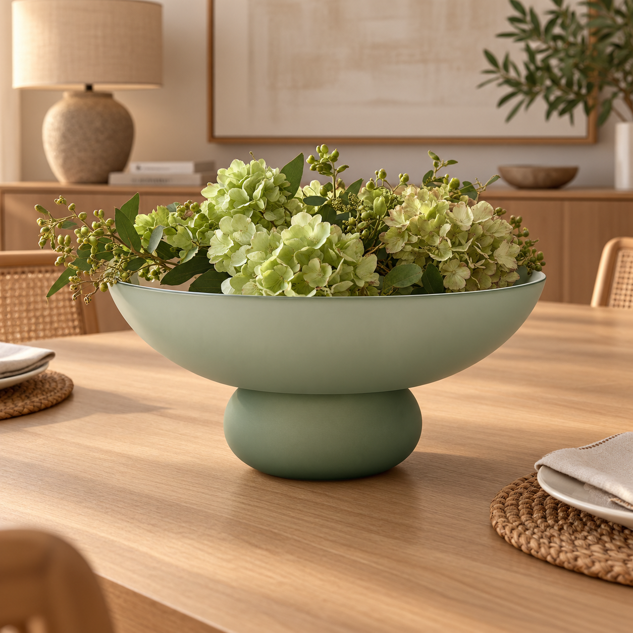 Vaso Vidro Verde Fosco – Objeto Decorativo Moderno e Sofisticado - Imagem 4