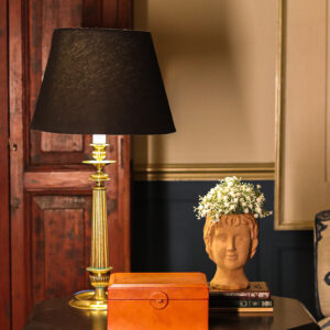 Alternative view of VASO DE CERAMICA ROSTO MARROM