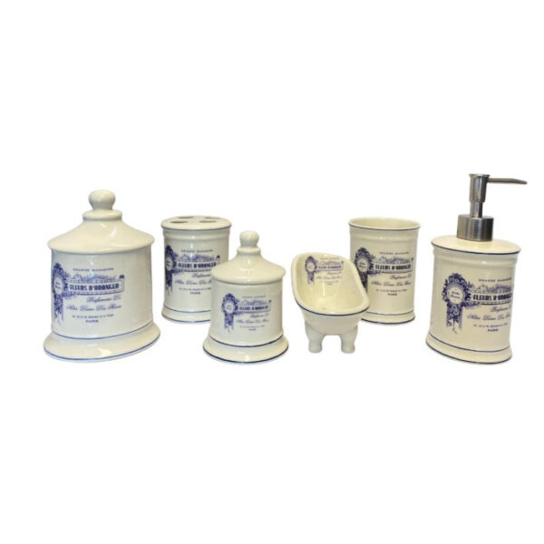 KIT BANHEIRO DE PORCELANA - 6 PCS