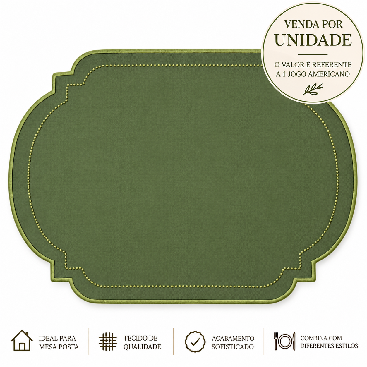 JOGO AMERICANO CAROL IMPERMEÁVEL VERDE MUSGO - Imagem 5