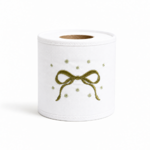 PORTA PAPEL HIGIÊNICO BORDADO LAÇO