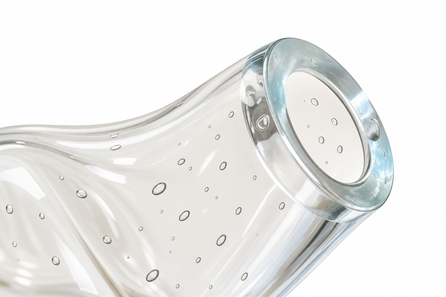 VASO ORGÂNICO EM MURANO TRANSPARENTE - Imagem 2