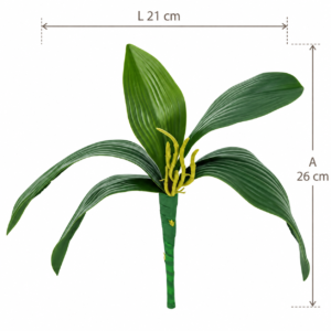 Alternative view of FOLHA DE ORQUIDEA VERDE DECORATIVA ARTIFICIAL