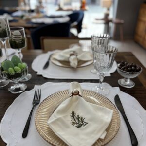 Alternative view of JOGO  AMERICANO  CAROL IMPERMEÁVEL BRANCO BORDA BRANCA