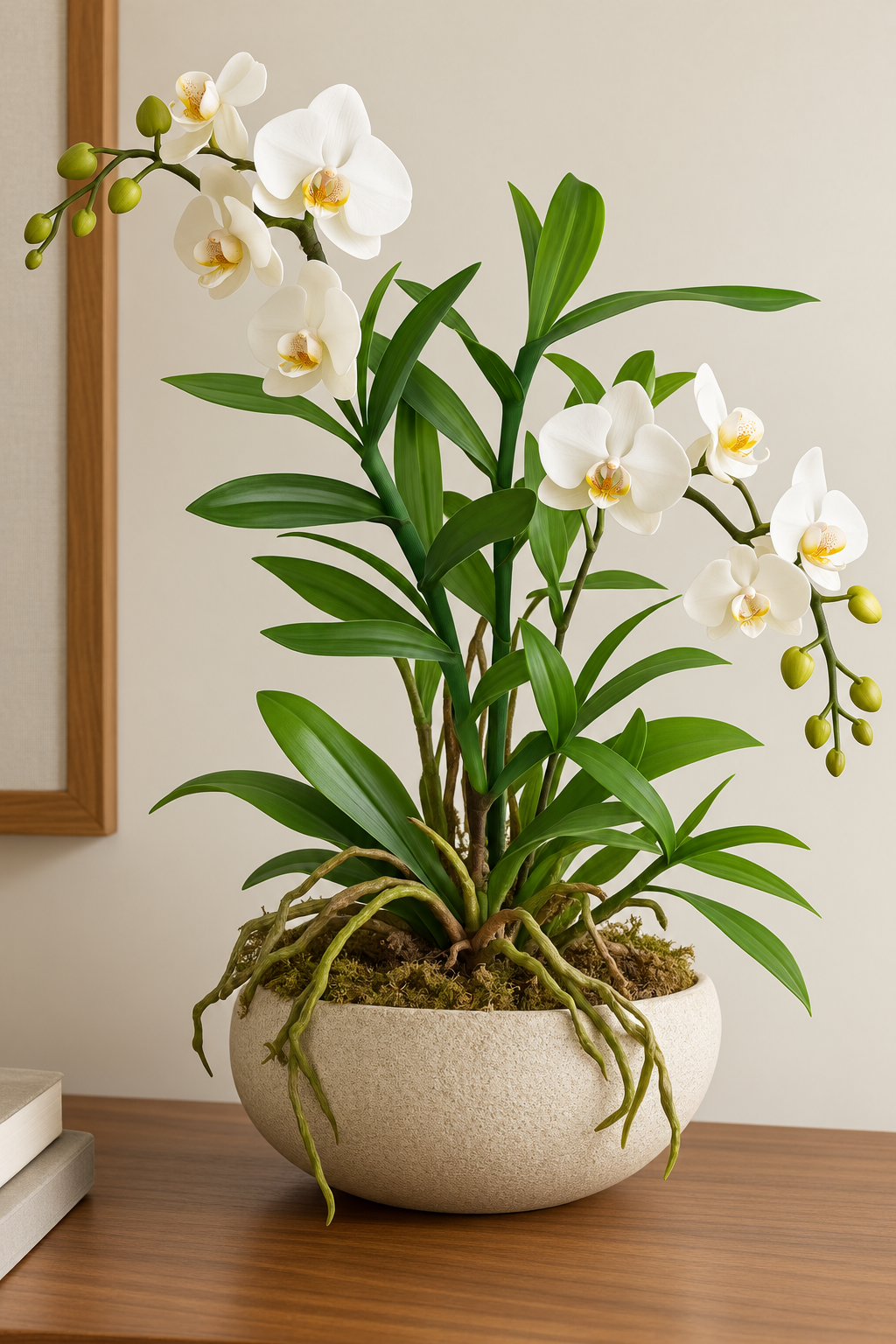 FOLHA DECORATIVA DE ORQUIDEA TOQUE REAL - Imagem 4