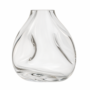 VASO EM MURANO ORGÂNICO TRANSPARENTE