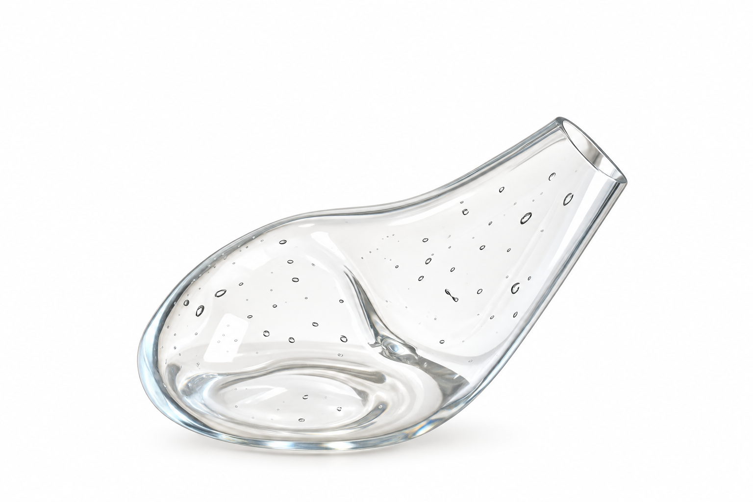 VASO ORGÂNICO EM MURANO TRANSPARENTE