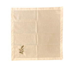 GUARDANAPO BORDADO ALECRIM TECIDO OFF-WHITTE