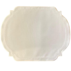 JOGO  AMERICANO  CAROL IMPERMEÁVEL BRANCO BORDA BRANCA