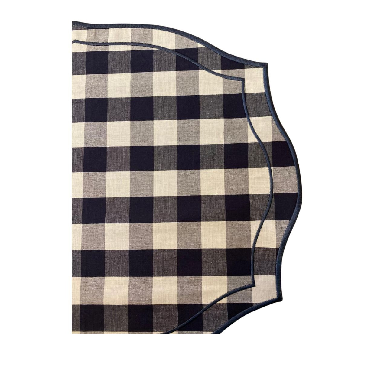 JOGO AMERICANO VALENTINA " DUPLA FACE " XADREZ AZUL BIG - Imagem 3