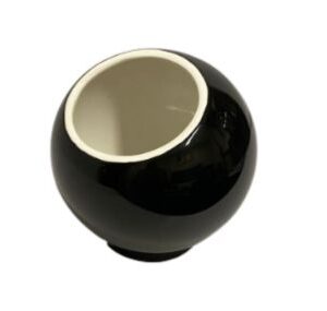 Alternative view of VASO BOLINHA DE CERAMICA PRETA