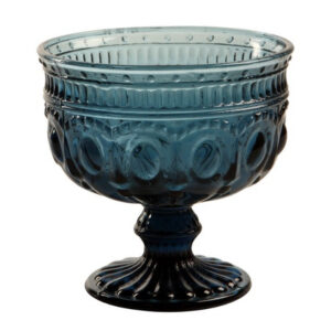 TAÇA PARA SOBREMESA VIDRO AZUL