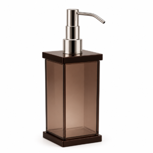 Saboneteira Líquida Acrílica Cor Chocolate | Elegância e Praticidade para Banheiro