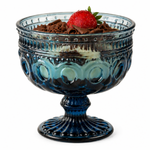 TAÇA PARA SOBREMESA VIDRO AZUL