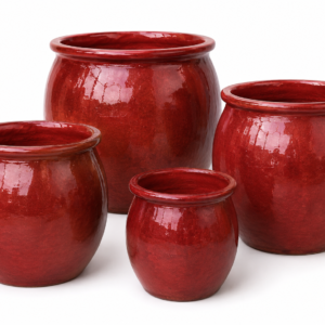 VASO VIETNAMITA VERMELHO - JG 4 VASOS