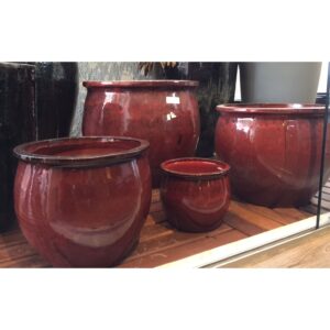 VASO VIETNAMITA VERMELHO - JG 4 VASOS