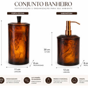 Alternative view of KIT BANHEIRO 2 PEÇAS - MARROM