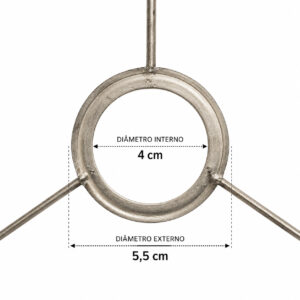 Alternative view of CÚPULA CILINDRICA LINHO CRU - 40 CM