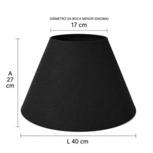 Alternative view of CÚPULA PRETA  40CM