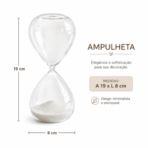 Alternative view of AMPULHETA EM VIDRO COM AREIA BRANCA