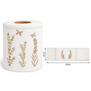 PORTA PAPEL HIGIÊNICO BORBOLETINHA BEGE